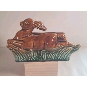 Vintage Roseville Ohio Planter 1307 RRP  Company USA Running Deer